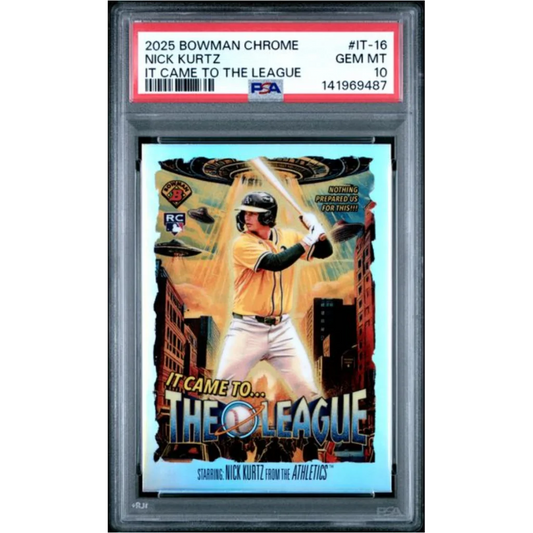 Graded PSA 10 2025 Bowman Chrome Nick Kurtz #IT16 RC with UFOs