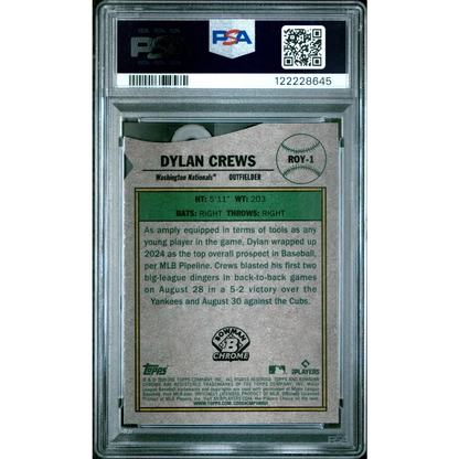 Graded 2025 Topps Bowman Dylan Crews #ROY1 Rookie of the Year Favorite Rookie RC Baseball Card PSA 9 Mint | PSA 9 Mint Graded Rookie Card | vintageantiquesgifts.com