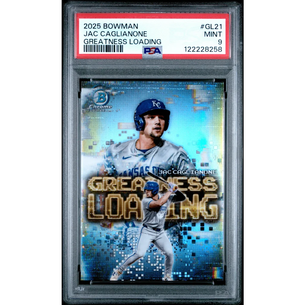 PSA 9 Graded 2025 Bowman Chrome Jac Caglianone Greatness Loading Rookie RC Card
