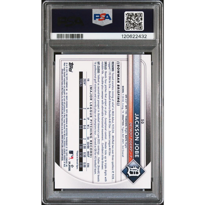 Graded 2025 Topps Bowman Jackson Jobe #50 Rookie RC Baseball Card PSA 10 Gem Mint | PSA 10 Gem Mint Graded Rookie Card | vintageantiquesgifts.com