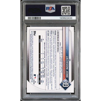 Graded 2025 Topps Bowman Jackson Jobe #50 Rookie RC PSA 7 Card
