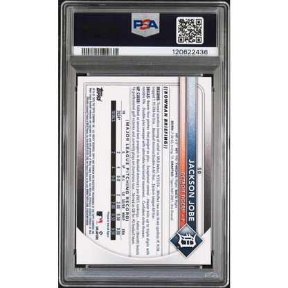 Graded 2025 Topps Bowman Jackson Jobe #50 Rookie RC Baseball Card PSA 9 Mint