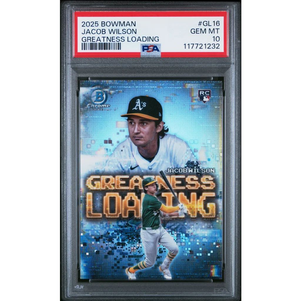 Graded 2025 Topps Bowman Jacob Wilson #GL16 Greatness Loading Rookie RC Baseball Card PSA 10 Gem Mint | Hall of Fame Sports Memorabilia | vintageantiquesgifts.com