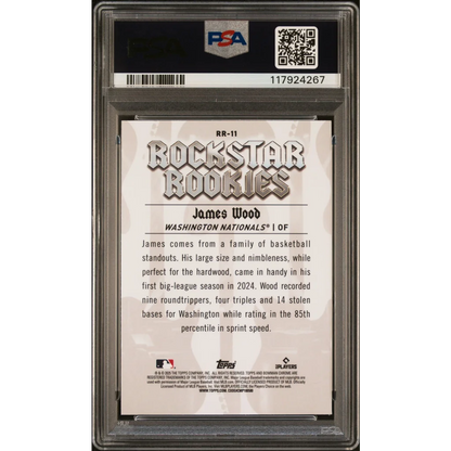 Graded 2025 Topps Bowman James Wood #RR11 Rockstar Rookies Rookie RC Baseball Card PSA 10 Gem Mint | PSA 10 Gem Mint Graded Rookie Card | vintageantiquesgifts.com