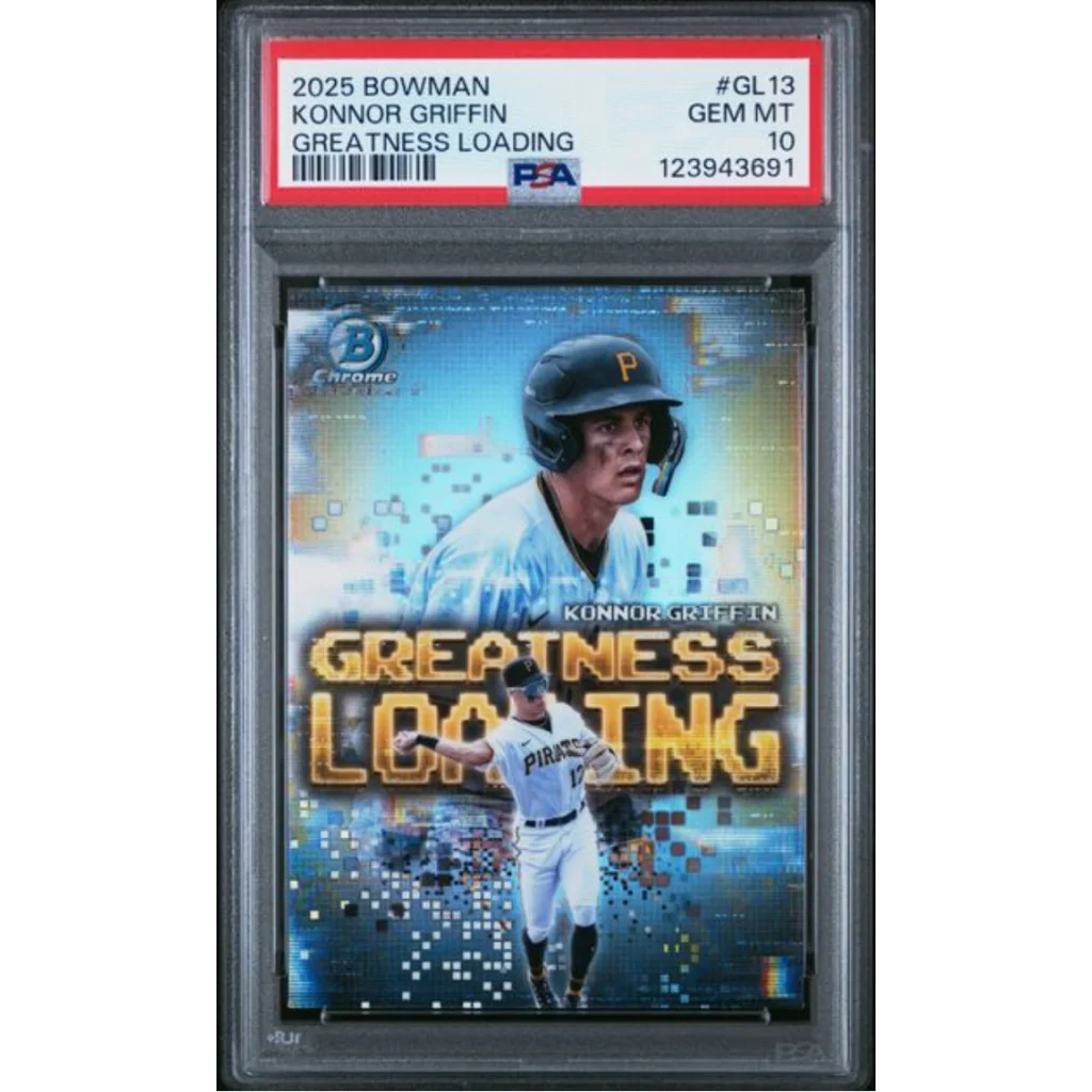 Graded 2025 Bowman Chrome Konnor Griffin Pirates RC PSA 10 Gem Mint