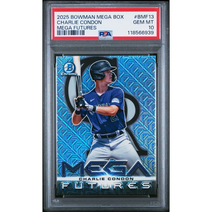 Graded 2025 Topps Bowman Mega Box Charlie Condon #BMF13 Mega Futures Rookie RC Baseball Card PSA 10 Gem Mint | Hall of Fame Sports Memorabilia | vintageantiquesgifts.com