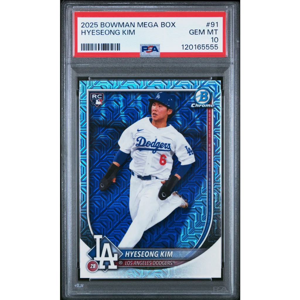 Graded 2025 Topps Bowman Mega Box Hyeseong Kim #91 Rookie RC Baseball Card PSA 10 Gem Mint | Hall of Fame Sports Memorabilia | vintageantiquesgifts.com