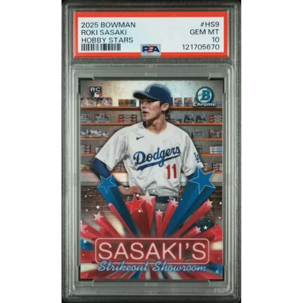 Graded PSA 10 Gem Mint 2025 Bowman Roki Sasaki Dodgers Rookie Card
