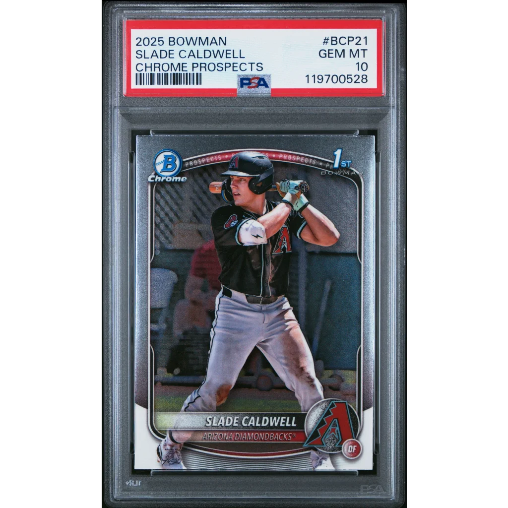 PSA 10 Graded 2025 Bowman Chrome Slade Caldwell Rookie Card