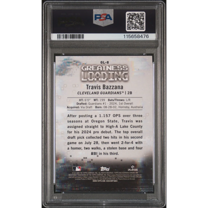 PSA 10 Graded 2025 Topps Bowman Travis Bazzana Rookie RC Card
