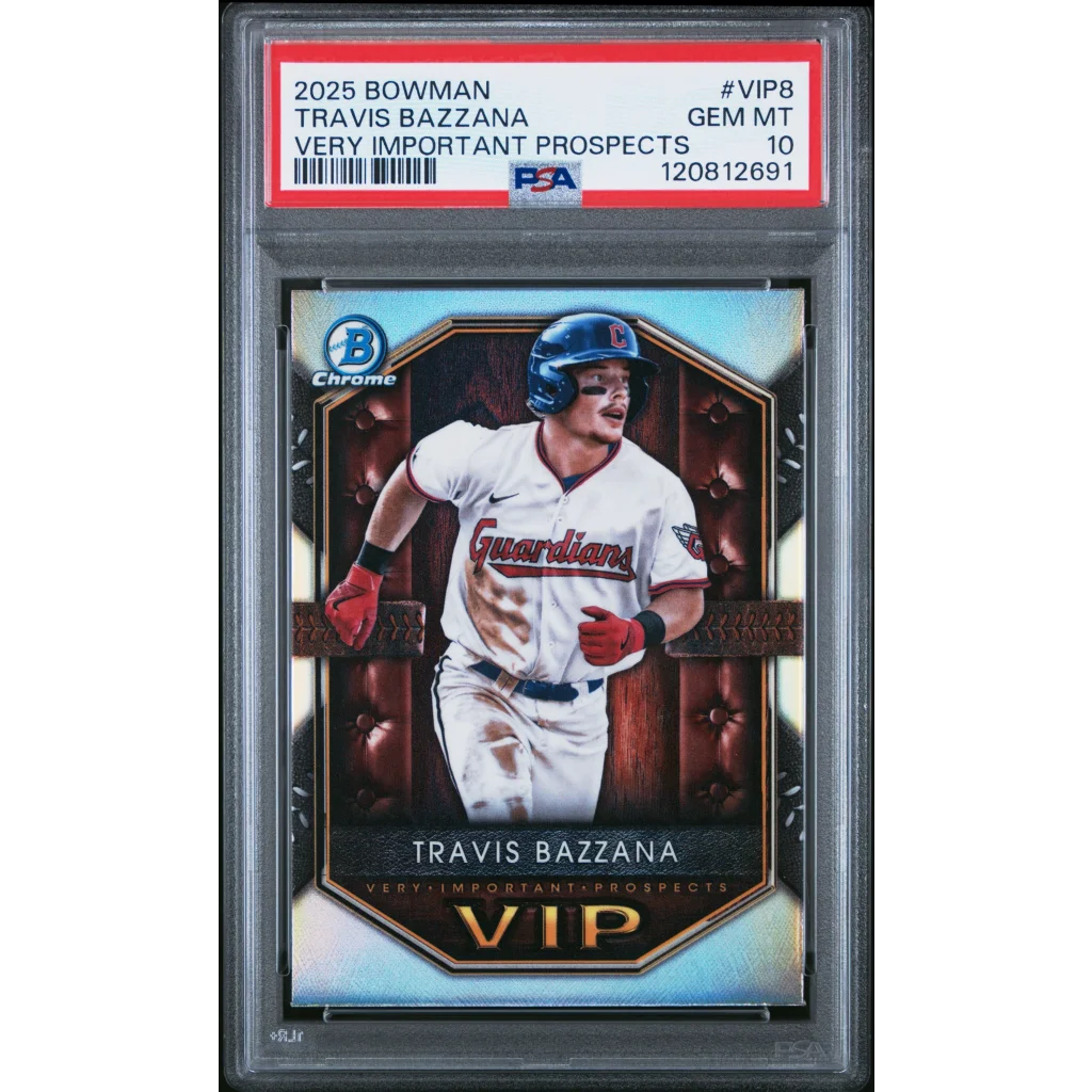 Graded 2025 Topps Bowman Travis Bazzana #VIP8 Very Important Prospects Rookie RC Baseball Card PSA 10 Gem Mint | Hall of Fame Sports Memorabilia | vintageantiquesgifts.com