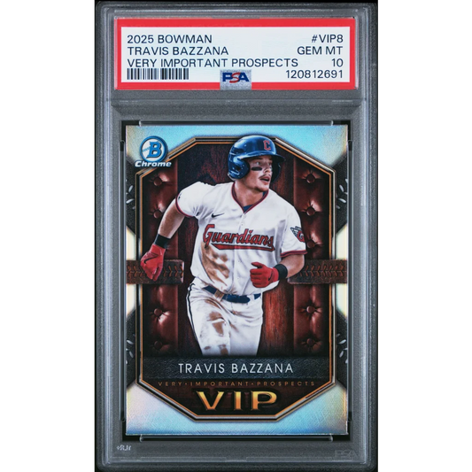 Graded 2025 Topps Bowman Travis Bazzana #VIP8 Very Important Prospects Rookie RC Baseball Card PSA 10 Gem Mint | Hall of Fame Sports Memorabilia | vintageantiquesgifts.com