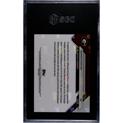 Graded 2025 Topps Bowman U Now Gunner Stockton #12 Rookie RC Football Card SGC 10 Gem Mint