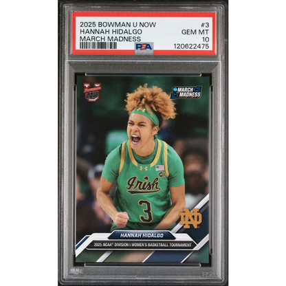 Graded 2025 Topps Bowman U Now Hannah Hidalgo #3 March Madness Rookie RC Basketball Card PSA 10 Gem Mint | Hall of Fame Sports Memorabilia | vintageantiquesgifts.com