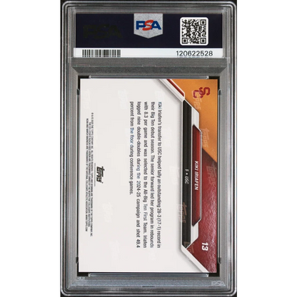 Graded 2025 Topps Bowman U Now Kiki Iriafen #13 March Madness Rookie RC Basketball Card PSA 10 Gem Mint | PSA 10 Gem Mint Graded Rookie Card | vintageantiquesgifts.com