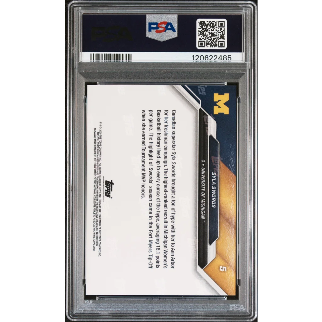 PSA 10 Graded Syla Swords 2025 Topps Bowman U Now Rookie Card