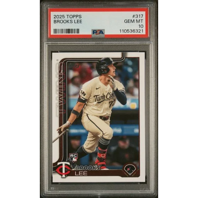 2025 Topps Brooks Lee #317 Rookie RC PSA 10 Gem Mint Graded Card