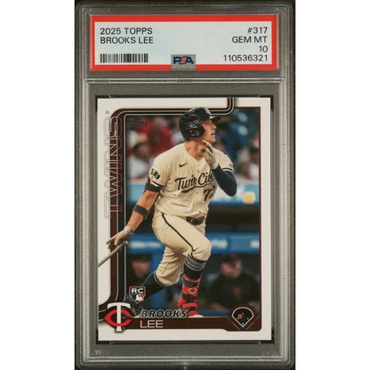 2025 Topps Brooks Lee #317 Rookie RC PSA 10 Gem Mint Graded Card