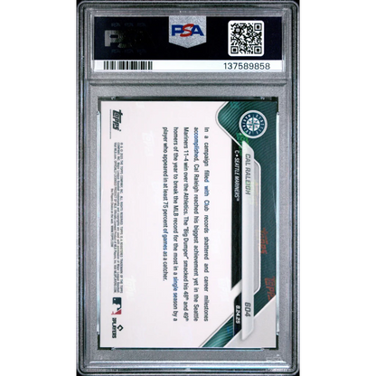 Graded 2025 Topps Now Cal Raleigh #604 49th HR Sets New MLB Single Season Record For Catcher Baseball Card PSA 10 Gem Mint | PSA 10 Gem Mint Graded Baseball Card | vintageantiquesgifts.com