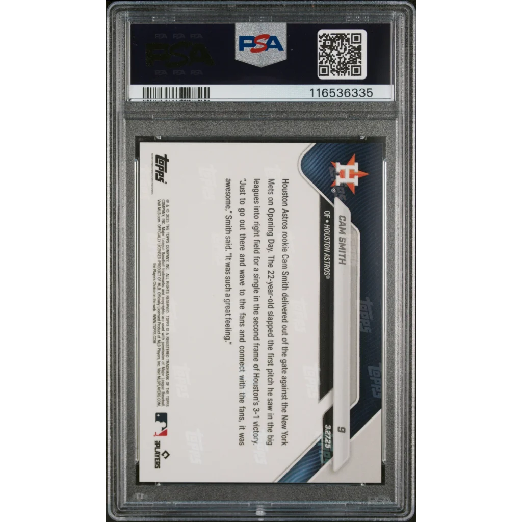 Graded 2025 Topps Now Cam Smith #9 Rookie RC PSA 10 Gem Mint card