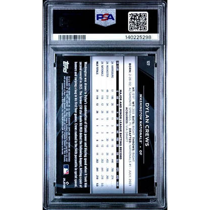 Graded 2025 Topps Chrome Black Dylan Crews 127 Variation Rookie RC Baseball Card PSA 10 Gem Mint | PSA 10 Gem Mint Graded Rookie Card | vintageantiquesgifts.com