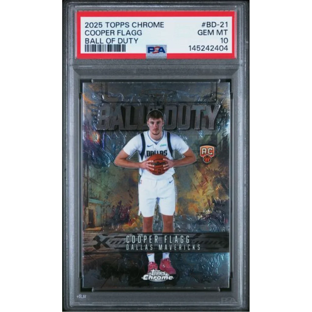 Graded 2025 Topps Chrome Cooper Flagg BD21 Ball of Duty Rookie RC Basketball Card PSA 10 Gem Mint | Hall of Fame Sports Memorabilia | vintageantiquesgifts.com