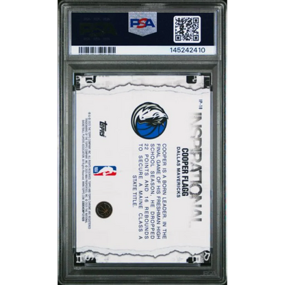 Graded PSA 10 2025 Topps Chrome Cooper Flagg Mavericks rookie card