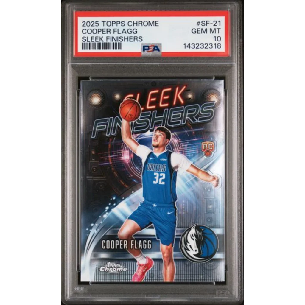2025 Topps Chrome Cooper Flagg #SF-21 Sleek Finishers PSA 10 Gem Mint slab