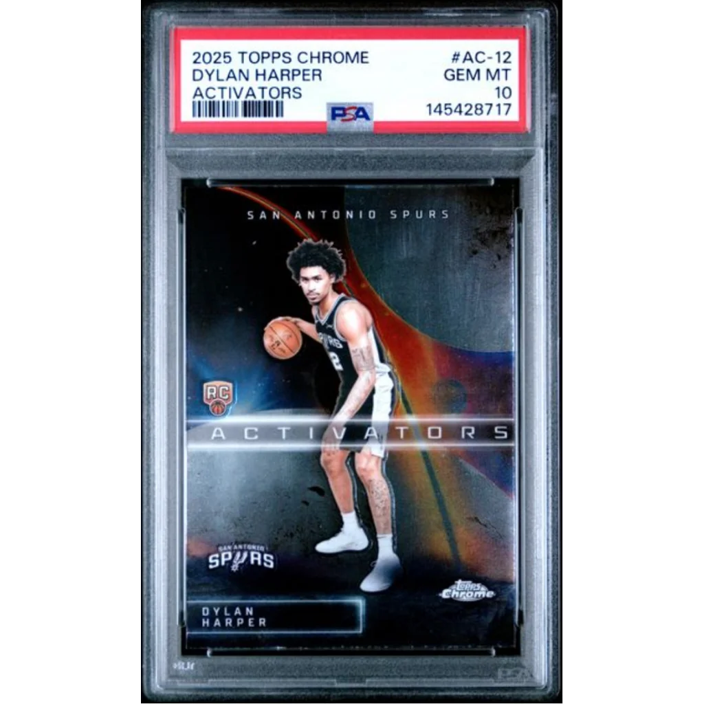 Graded PSA 10 2025 Topps Chrome Dylan Harper Activators Rookie RC Card