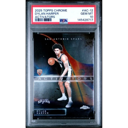 Graded PSA 10 2025 Topps Chrome Dylan Harper Activators Rookie RC Card