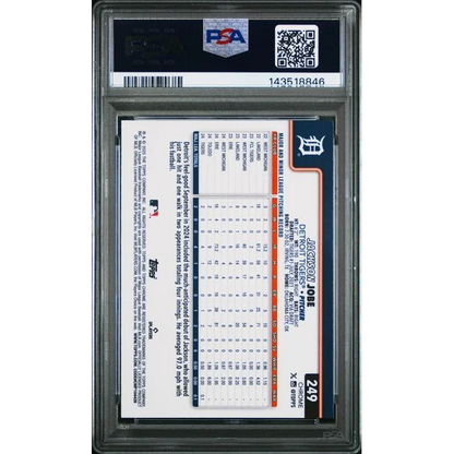 Graded 2025 Topps Chrome Jackson Jobe 249 Rookie RC Baseball Card PSA 10 Gem Mint | PSA 10 Gem Mint Graded Rookie Card | vintageantiquesgifts.com