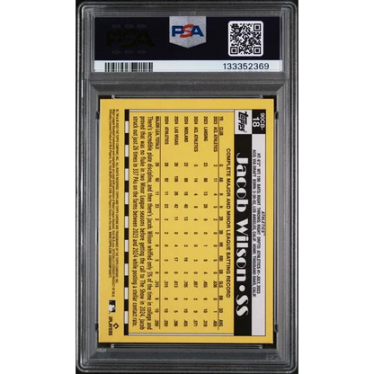 Graded 2025 Topps Chrome Jacob Wilson #90CB18 1990 Topps Rookie RC Baseball Card PSA 10 Gem Mint | PSA 10 Gem Mint Graded Rookie Card | vintageantiquesgifts.com