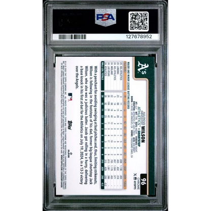 Graded 2025 Topps Chrome Jacob Wilson #96 Raywave Rookie RC Baseball Card PSA 10 Gem Mint | PSA 10 Gem Mint Graded Rookie Card | vintageantiquesgifts.com
