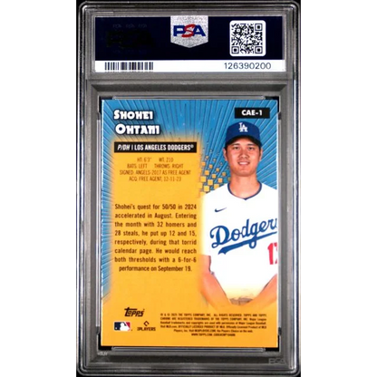 Graded 2025 Topps Chrome Shohei Ohtani #CAE1 All Etch Baseball Card PSA 10 Gem Mint