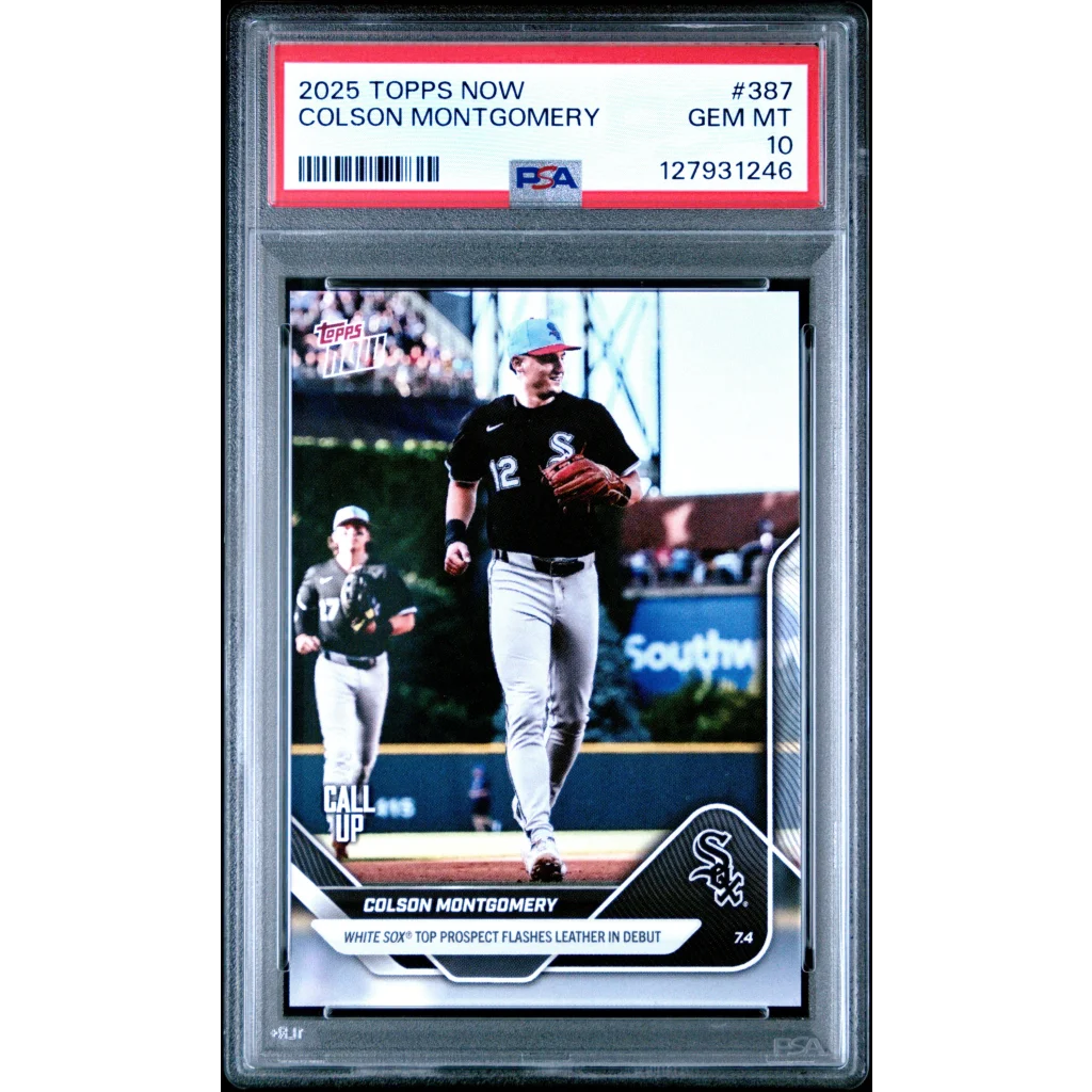 Graded 2025 Topps Now Colson Montgomery #387 Rookie RC Baseball Card PSA 10 Gem Mint | Hall of Fame Sports Memorabilia | vintageantiquesgifts.com