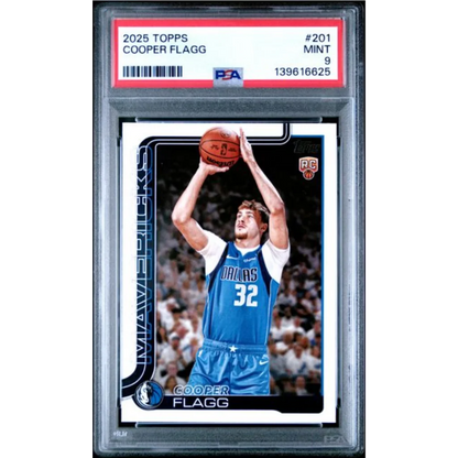 Graded 2025 Topps Cooper Flagg 201 Rookie RC Basketball Card PSA 9 Mint | Hall of Fame Sports Memorabilia | vintageantiquesgifts.com