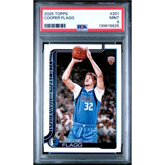 Graded 2025 Topps Cooper Flagg 201 Rookie RC Basketball Card PSA 9 Mint | Hall of Fame Sports Memorabilia | vintageantiquesgifts.com
