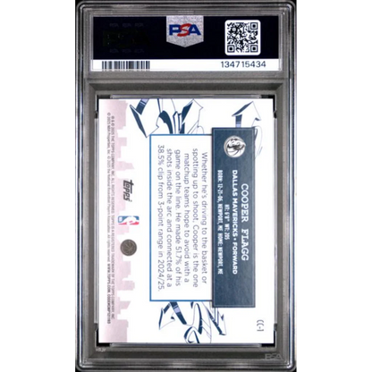 Graded 2025 Topps Cooper Flagg #CC1 Clutch City Prospects Rookie RC Basketball Card PSA 10 Gem Mint | PSA 10 Gem Mint Graded Rookie Card | vintageantiquesgifts.com