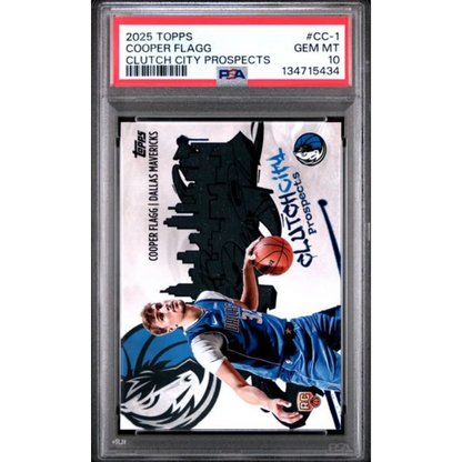 Graded 2025 Topps Cooper Flagg #CC1 Clutch City Prospects Rookie RC Basketball Card PSA 10 Gem Mint | Hall of Fame Sports Memorabilia | vintageantiquesgifts.com