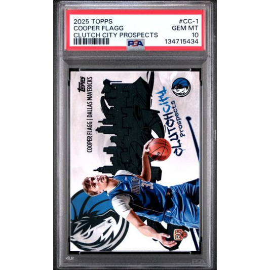 Graded 2025 Topps Cooper Flagg #CC1 Clutch City Prospects Rookie RC Basketball Card PSA 10 Gem Mint | Hall of Fame Sports Memorabilia | vintageantiquesgifts.com