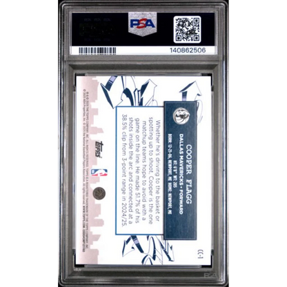 Graded 2025 Topps Cooper Flagg CC1 Clutch City Prospects Rookie RC Basketball Card PSA 9 Mint | PSA 9 Mint Graded Rookie Card | vintageantiquesgifts.com