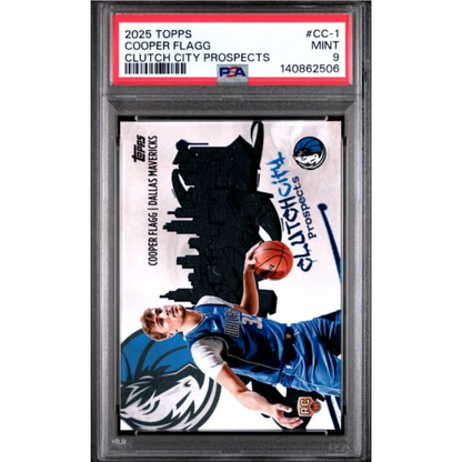 Graded 2025 Topps Cooper Flagg CC1 Clutch City Prospects Rookie RC Basketball Card PSA 9 Mint | Hall of Fame Sports Memorabilia | vintageantiquesgifts.com