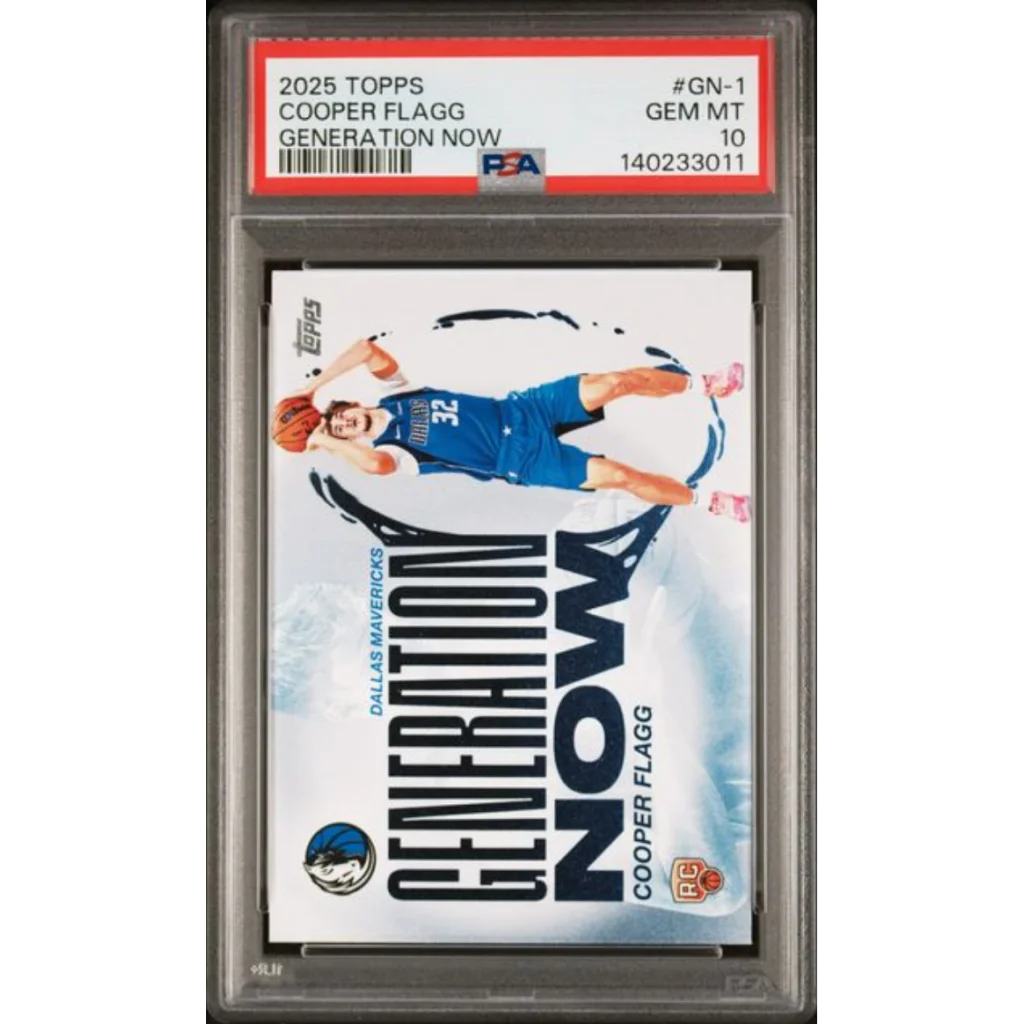 Graded 2025 Topps Cooper Flagg #GN1 Generation Now Rookie RC Basketball Card PSA 10 Gem Mint | Hall of Fame Sports Memorabilia | vintageantiquesgifts.com