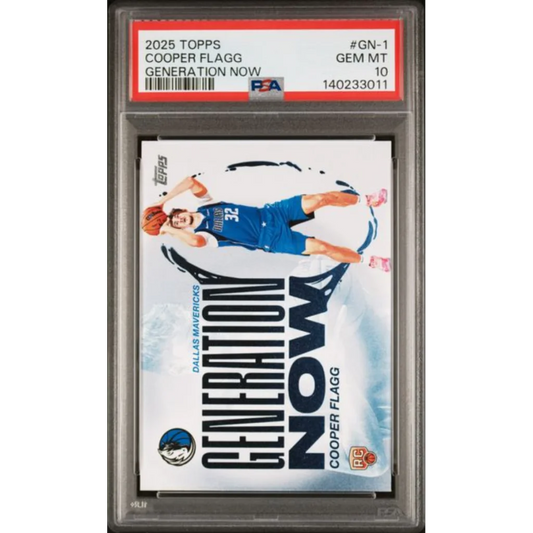 Graded 2025 Topps Cooper Flagg #GN1 Generation Now Rookie RC Basketball Card PSA 10 Gem Mint | Hall of Fame Sports Memorabilia | vintageantiquesgifts.com