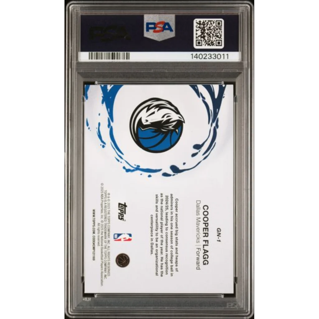 Graded 2025 Topps Cooper Flagg #GN1 Generation Now Rookie RC Basketball Card PSA 10 Gem Mint | PSA 10 Gem Mint Graded Rookie Card | vintageantiquesgifts.com
