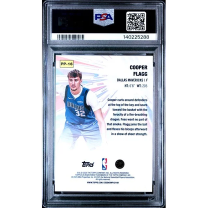Graded 2025 Topps Cooper Flagg PP16 Power Players Holo Foil Rookie RC Basketball Card PSA 10 Gem Mint | PSA 10 Gem Mint Graded Rookie Card | vintageantiquesgifts.com