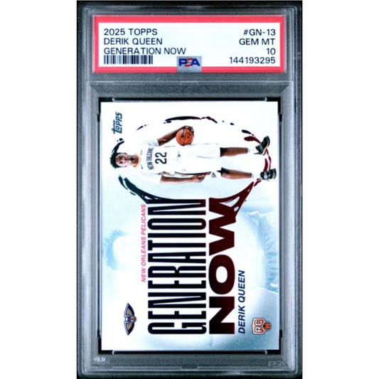 Graded 2025 Topps Derik Queen GN13 Generation Now Rookie RC Basketball Card PSA 10 Gem Mint | Hall of Fame Sports Memorabilia | vintageantiquesgifts.com