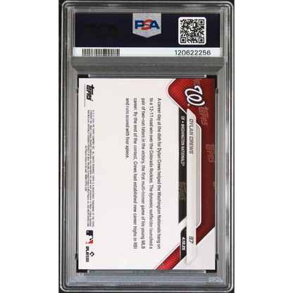 Graded 2025 Topps Now Dylan Crews #87 Rookie RC Baseball Card PSA 10 Gem Mint | PSA 10 Gem Mint Graded Rookie Card | vintageantiquesgifts.com