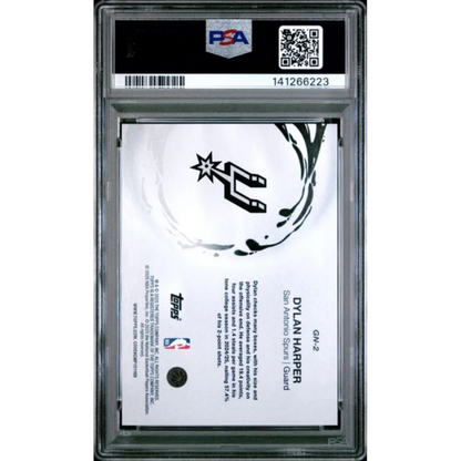Graded PSA 10 2025 Topps Dylan Harper Generation Now Spurs Rookie Card