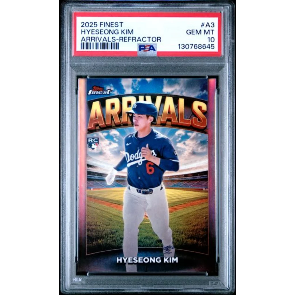 Graded 2025 Topps Finest Hyeseong Kim #A3 Refractor Rookie PSA 10